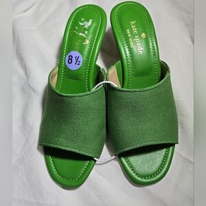 Kate Spade Vibrant Green Mules Dize 8.5